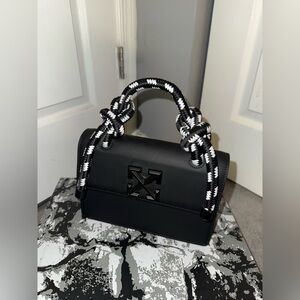 Off-White Black Mini Bag with Knotted Handle